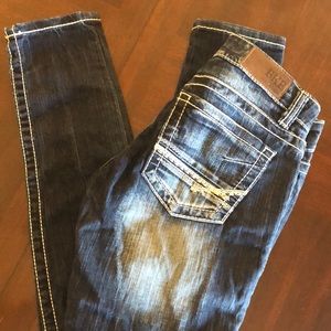 BKE Skinny Leg Low Rise Buckle Jeans